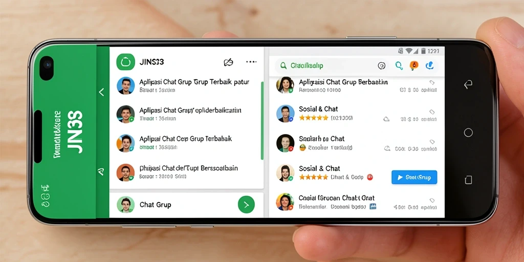 Antarmuka JIN33 yang intuitif dan menarik untuk Chat Grup.
