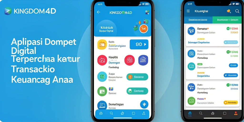 Antarmuka modern dan fungsional dari aplikasi Dompet Digital KINGDOM4D.