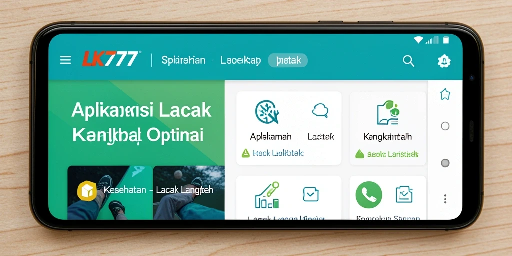 Tampilan antarmuka pengguna LK777 yang menarik dan fungsional.