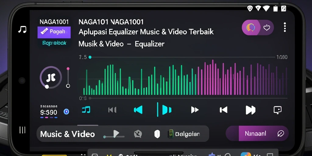 Antarmuka NAGA1001 menampilkan kontrol equalizer yang mudah diakses.