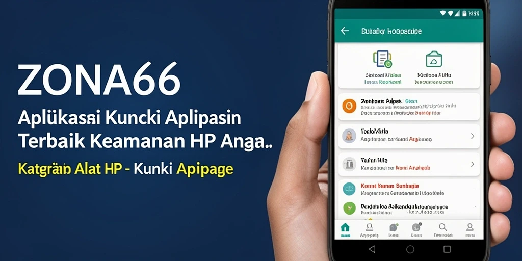 Antarmuka ZONA66 yang user-friendly dan aman untuk Kunci Aplikasi.